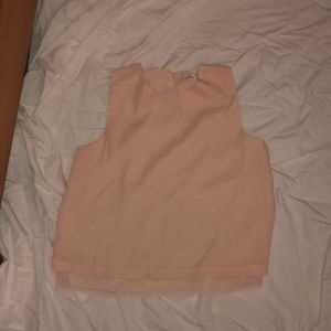cute light pink waffle tank top